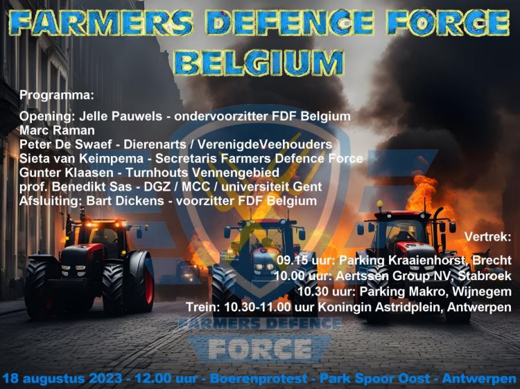 Farmers Defence Force Belgium trekt ten strijde	