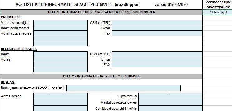 Aangepast VKI-document braadkippen vanaf 01/06/2020 van kracht