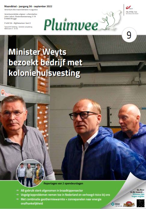 Inhoud komend SEPTEMBER nummer Pluimvee